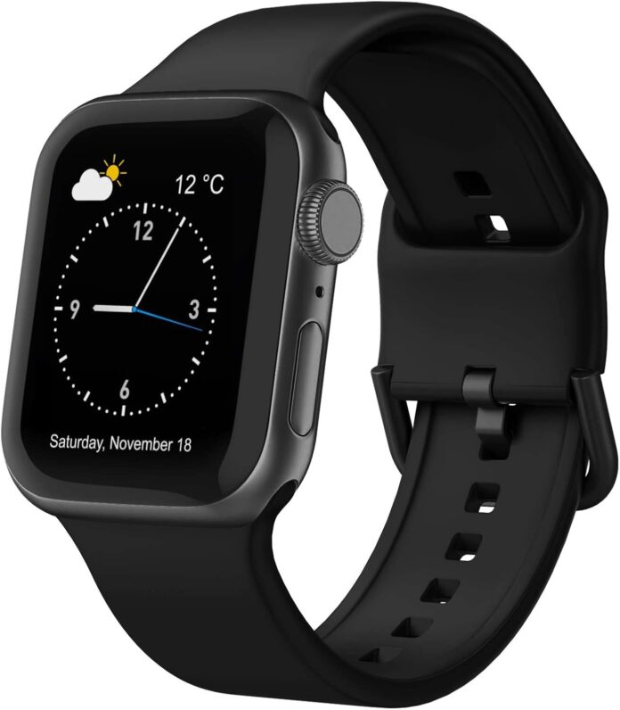 Sport Band Compatible with Apple Watch Bands 49mm 46mm 45mm 44mm 42mm 41mm 40mm 38mm, Soft Silicone Wristband Strap with Classic Clasp for iWatch Series 10 9 Ultra SE 8 7 6 5 4 3 2 1 for Women Men