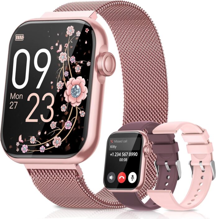 Smart Watches for Women,Fitness Tracker Smartwatch for Android Phones/iPhone Compatible,1.85