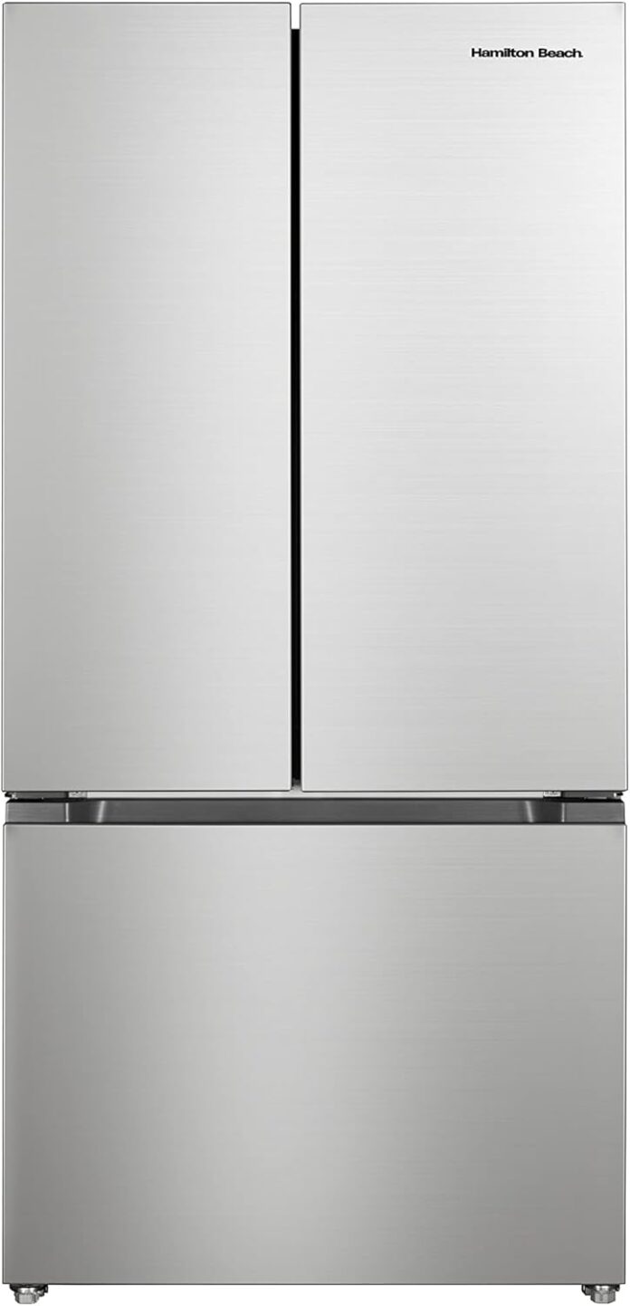 Hamilton Beach HBF1662 French Door Full Size Counter Depth Refrigerator with Freezer Drawer, 16.6 cu ft, Stainless