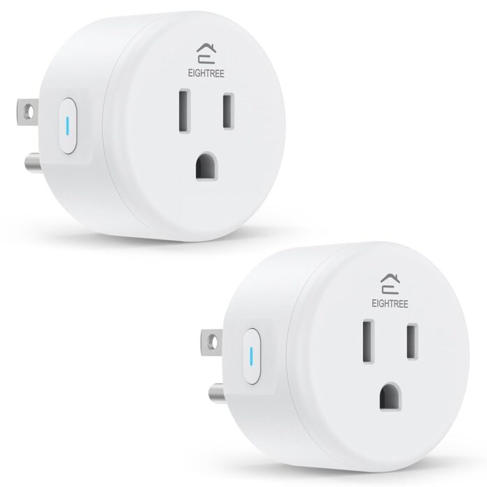 EIGHTREE Smart Plug, Smart Home WiFi Outlet Compatible with Alexa & Google Home, Smart Socket with Remote Control & Timer Function, 2.4GHz WiFi Only