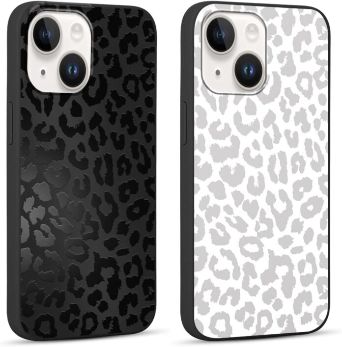 2 Pack Cute Cheetah Print for Apple iPhone 13/14 6.1